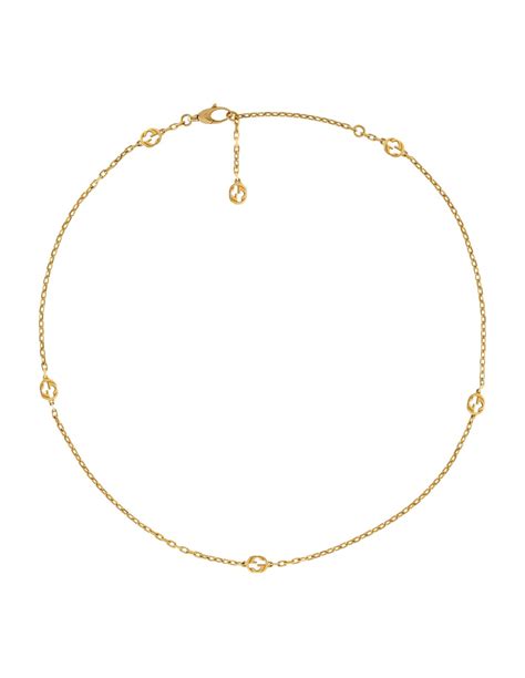 collana gucci doppia g oro|Collana Double G con cristalli in Oro .